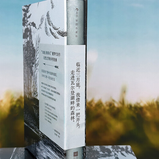 Silver brushed upper lip Walden Pond Illustrated Collector's Edition Representative work of Thoreau, the father of nature essays Translator Sun Zhili Natural minimalist seclusion Prints Classic illustrated masterpieces Literary prose books Houlang genuine edition