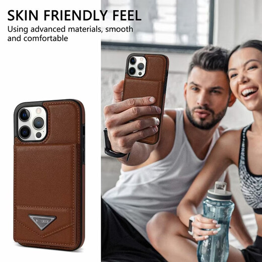 Zanling Suitable for Honor card case soft edge anti-fall plain leather mobile phone case thin mobile phone case protective case men's business back upper and lower flip multifunction card bag card clip coin wallet card HONOR Honor magic5pro card case mobile phone case