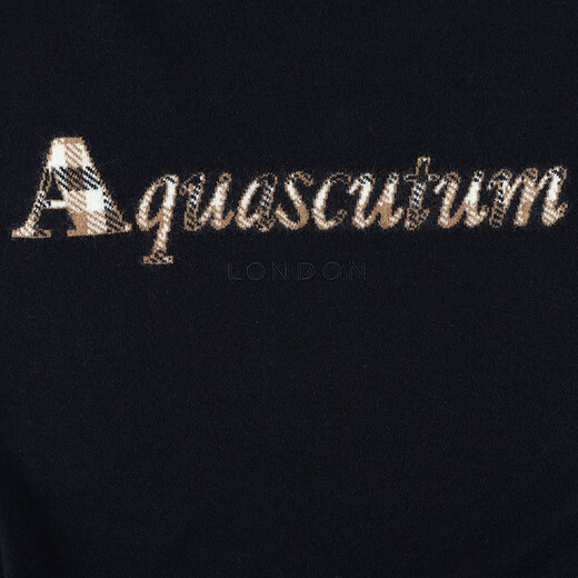 AQUASCUTUM/雅格狮丹秋冬新品男士保暖绵羊毛圆领针织衫Q4867EI071 深蓝色39 M