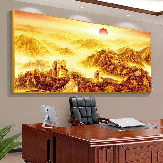 Le royaume secret de la rivière occidentale Anhui et le grand mur soutenant les montagnes et les montagnes, les peintures de paysage, la salle de conférence de bureau, la calligraphie décorative et la peinture, les peintures murales et les peintures murales du salon CT-686 (éternel de base)