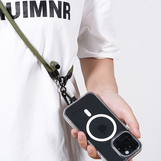 Biaz mobile phone lanyard, hanging neck cross-body can be carried on the back, outdoor anti-theft rope, sports travel mountaineering camera mobile phone chain strap, suitable for Apple 16 Huawei and other mobile phones SP2 black