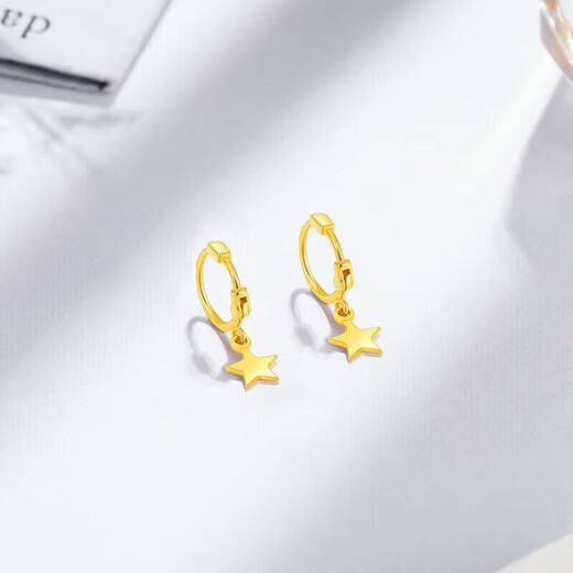 Liuguifu Jewelry Yellow 18K Gold Earrings Zhumengxing Earrings Women's EK0200060
