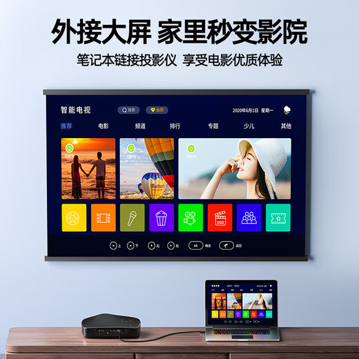 山泽 HDMI转DVI转换线4K60Hz  DVI转HDMI高清线双向互转笔记本电脑显卡显示器视频连接线1.5米DH-8015