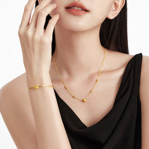 Chow Tai Fook cat eye chain bracelet gold bracelet (labor cost 580) 15cm approx. 6.9g F233798