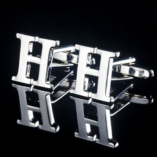 Chenpeng English Letters Manschette Links Metall Silber Ärmel Nagel Bräutigam Geschenk Französisch Hemd Manschettenknöpfe für verschiedene s erhältlich