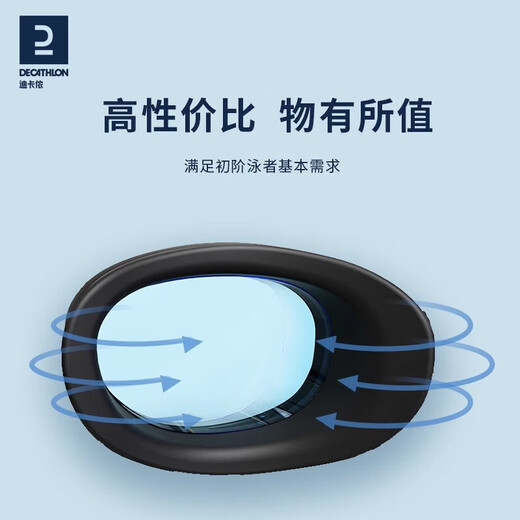 Decathlon (DECATHLON) swimming large-frame swimming goggles high-definition anti-fog diving goggles adult comfortable goggles large size 696638