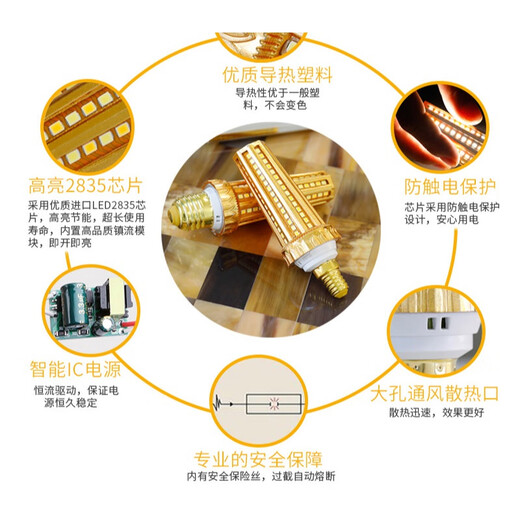 Fenglanq Xihuang light bulb 1427 small screw light source 12 watt household 18 watt 24 watt energy-saving three-color dimming lighting spiral pagoda style E27 large screw (1 piece) 24w warm white