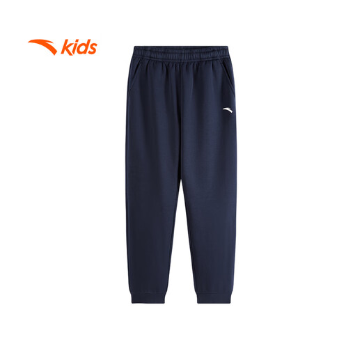 ANTA children's pants for men and women 2024 winter plus velvet warm knitted sports pants A72447703J