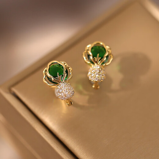 Idel's cabbage earrings for women, niche design, high-end earrings, new trendy earrings, birthday gifts for girlfriends and best friends, cabbage earrings E2392