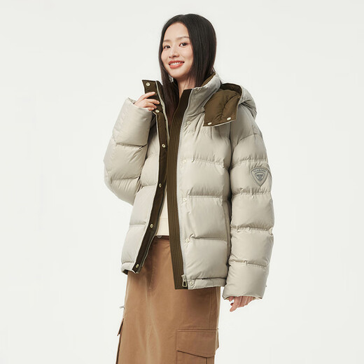 Tambor Down Jacket Women's Short Fashionable Removable Hood Versatile Warm Jacket 550388T Eucalyptus Green 170