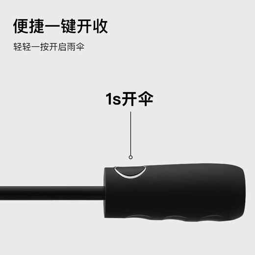 MAYDU Fully Automatic Umbrella Three-fold Large Double Umbrella Windproof Increased Reinforcement Men's Business Folding Fair Umbrella Fully Automatic Double Keel - Milk Tea Color