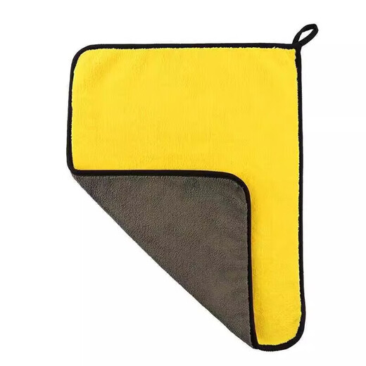 Motorcycle, car and car wash towels, special household products for bathing, absorbent and thickened daily rags, 30*30cm, 3 pieces, yellow and gray, enlarged and thickened