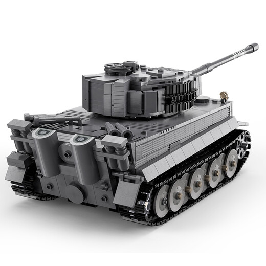CaDA building block assembly toy men MOC authorized design 1:35 Tiger tank adult children's building plug-in electric remote control model Mechanical group C61071-Tiger tank