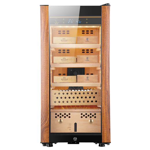 Frielman H28x-4000 compressor humidor constant temperature and humidity full cedar wood liner office red wine humidifier 3 layers box + 1 layer naked model cedar wood liner