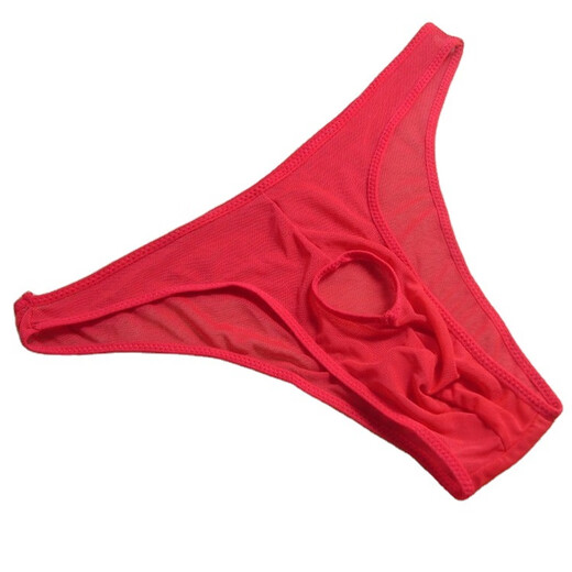 Long Night Sexy Underwear Men's Convenient Intercourse No-Take-Off Briefs See-Through Underwear Men's Hollow Exposed Underwear Men's Products White No-Take-Off Pure Desire J Exposed Underwear Men's One-size-fits-all (80-125Jin Jin is equal to 0.5 kg)