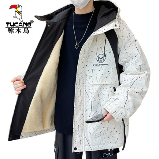 Veste de pic (Tucano) Veste veste pour hommes et hiver 2025 Nouvelle marque de mode plus velours veste à capuche épaissis