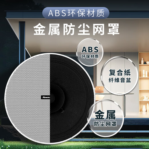 纽曼（Newmine）R19 吸顶音响套装蓝牙定压功放机公共广播家用客厅商用会议店铺背景喇叭嵌入式隐藏吊顶音箱一拖二