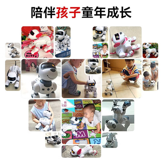 JJRIC 1 Junio ​​Regalo Voz de voz Controlada Robot inteligente Dog Children Toys Boys 3-6 años Niñas Educación temprana Robot Robot Electronic Dog Intelligent Education Educación temprana Robot Dog [Pink] 6.1 Día del Día del Niños Regalos Caminantes Electronic Dog