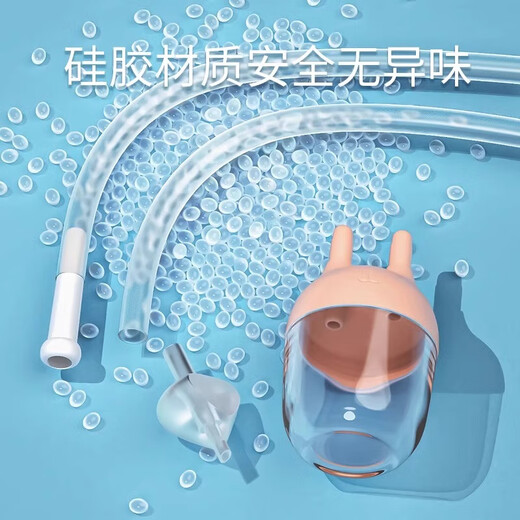 金领猫宝宝吸鼻器新生婴儿专用婴幼儿洗鼻神器儿童口吸式鼻涕鼻屎清理器 晨曦蓝[赠吸管刷]