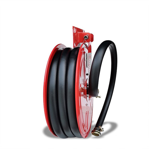 Hose reel water pipe equipment self-rescue hose turntable reel box 20 meters 25 meters 30 meters pipe reel black pipe 25 meters weighs 8 kilograms
