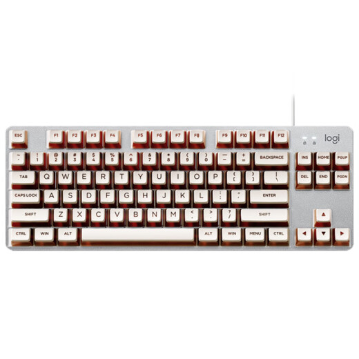 罗技（Logitech） K835 机械键盘84键 有线键盘 游戏电竞键盘 办公键盘 电脑键盘TTC K835冰咖键帽版 红轴