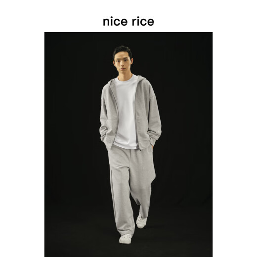 
nice rice good rice r. Series 500G cotton straight-tipped casual trousers [same style in the mall] NCQ12027 black (500g) L