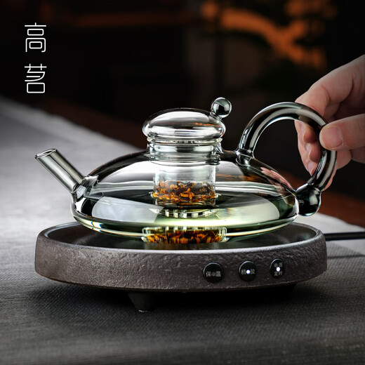 Gaoming 2025 new ultra-thin mini tea stove, high-end silent household electric ceramic stove, small tea stove, light luxury electric tea stove, Shiyuan stove 1000w