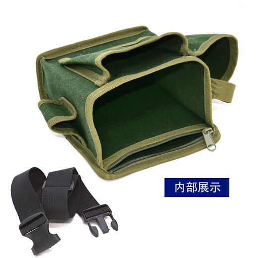 Yichen customized electric drill tool belt bag thickened canvas tool bag installation and repair ceiling electrician small bag woodworking nails electric drill tool belt bag nail bag-12