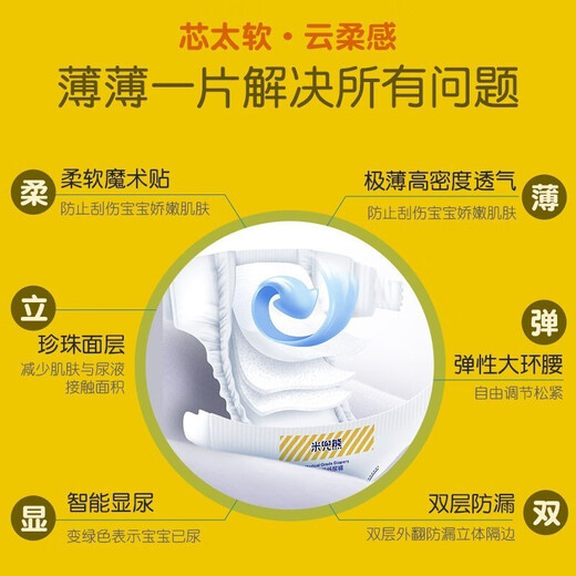 MIDOUXIONG MIDOUXIONG new diapers children's fun medical grade pull-up pants diapers for babies ultra-thin soft breathable and dry pull-up pants XXL size 50 pieces/pack