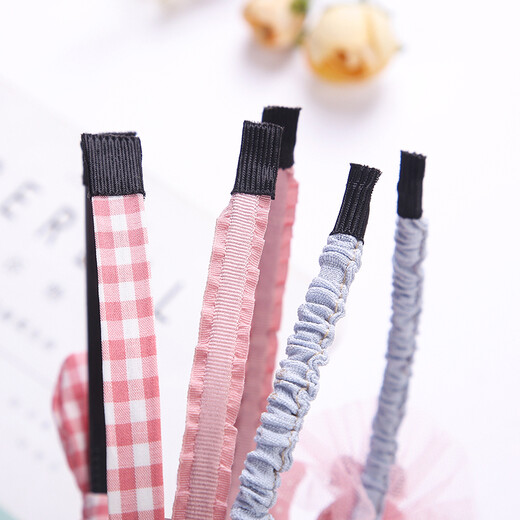 Children's hairbands and hair accessories 3-piece set of cute baby fabric flower queen headbands non-slip children's hairbands Korean style versatile girls' hairbands headbands (simple dress) one size fits all