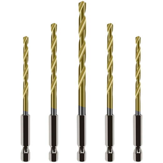 MLHJ handle twist drill set hexagonal handle twist drill bit 6.35mm electric screwdriver pneumatic air batch inner hexagonal drill bit 13-piece set hexagonal handle (1.5mm-6.5mm)