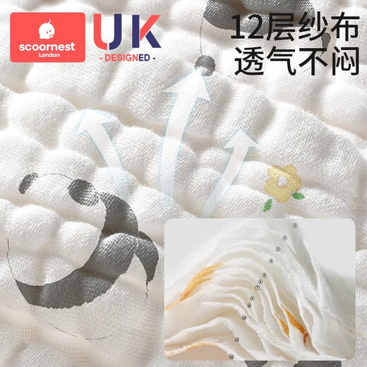 科巢尿布纯棉新生婴儿可洗宝宝专用纱布尿介子芥子兜布戒子裤尿片 白色 2条装 L：43CMx43CM 腰围松紧可调节