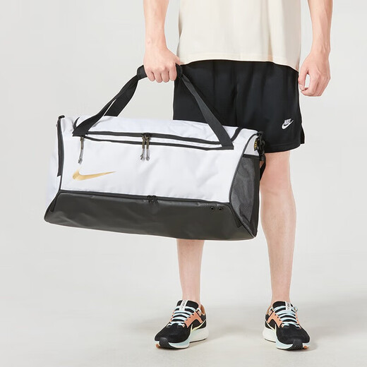 Nike (NIKE) luggage bag men's bag women's bag autumn new student sports fitness bag large capacity outdoor shoulder crossbody bag DX9789-100 air cushion strap MISC
