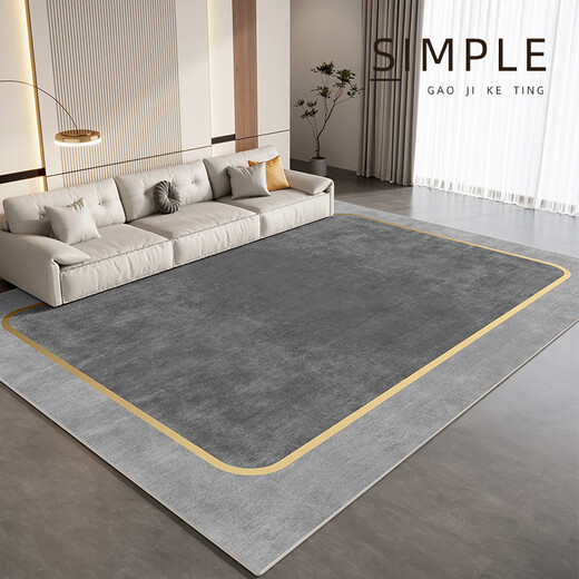 UUVZK Tapis Salon 2024 Nouvelle Maison Lumière Luxe canapé Table Basse Couverture Gris sans Lavage Essuyable Sol antidérapant 4511 300 cm * 400 cm personnalisé Non remboursable et Non remplaçable Velours de Cristal