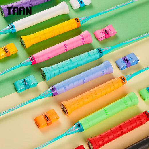 TAAN泰昂羽毛球拍平面手胶吸汗防滑粘性吸汗带平板握把胶5条装TW880