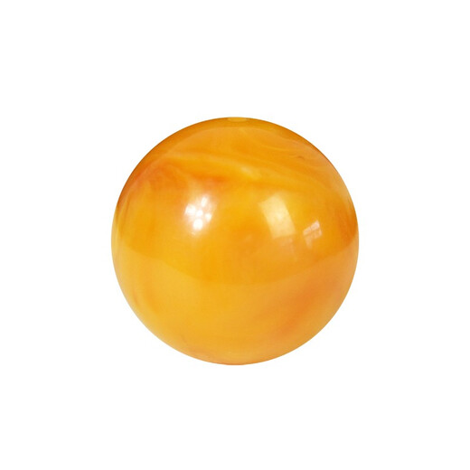 Lianju Chicken Fat Yellow Old Beeswax Round Bead Single Bead Loose Bead Bead Bracelet Bracelet King Kong with Beads Smooth Old Beeswax Diameter 6MM/Single Bead