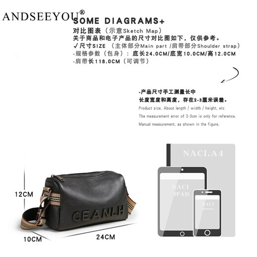 ANDSEEYOU2025 new trendy genuine leather Boston pillow bag spring and summer soft leather bag casual shoulder bag ribbon crossbody bag women beige white