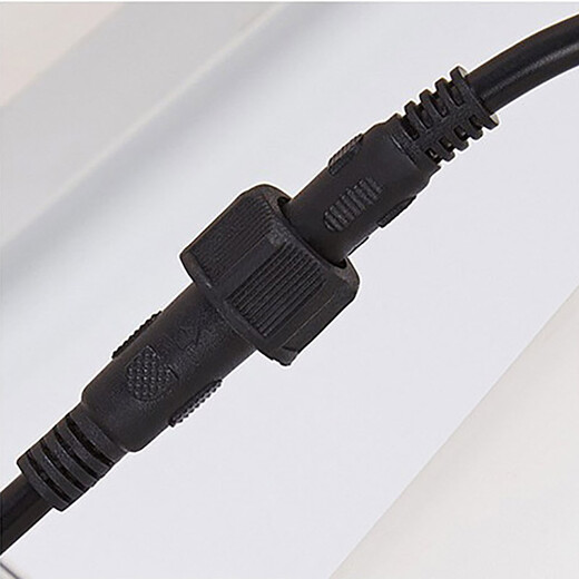 Solar lamp street light extension cord waterproof 5m 10m 20m double-pin socket DC plug male and female round double-pin socket style-15 meters (pure copper quick punch)