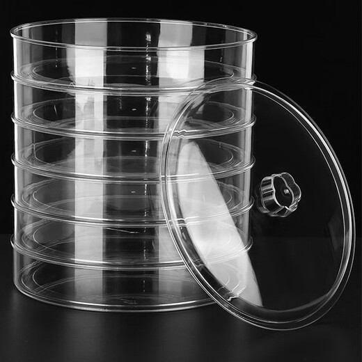 Lekali Pu'er tea cake storage box tea cake box Pu'er tea rack tea cake rack storage box storage rack decoration shelf 6-layer Pu'er tea box with lid