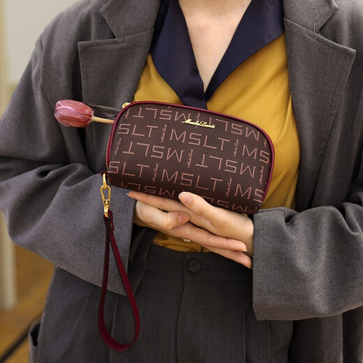 Mashalanti Sac Fermoire de cartes de qualité Femme 2025 Sac de carte Luxury Luxury Women's Coin Wallet Mother's Fay Cadeaux pour maman Wine Red New Fashion Style