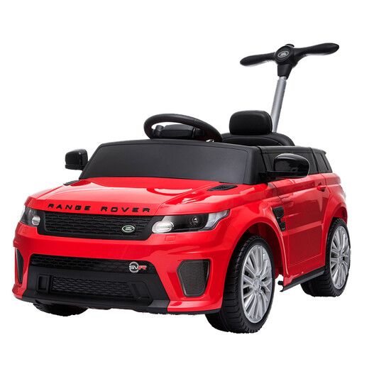 CHILOKBO Land Rover children's electric vehicle four-wheel dual-wheel drive remote control car can be used to push the baby car and walk the car, and can sit on the gift red