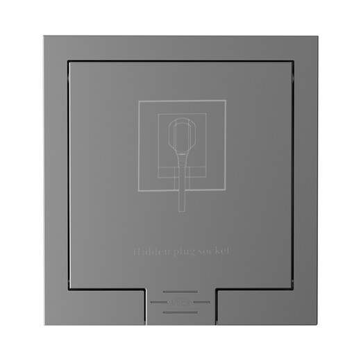 
International Electrician embedded socket, hidden socket, special for recessed refrigerator, embedded invisible 86 type wall panel recessed 10A five-hole socket [Gray]