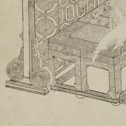 南宋白描大士像古代佛道画卷轴名画复仿古画挂画 宋画如来说法图11165 40X68厘米（画心尺寸） 装裱乳白