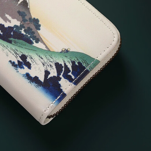 畅印浮世绘艺术高档卡包女男大容量多卡位驾驶证件拉链防消磁零钱包包 东海道程谷-风琴 11卡位