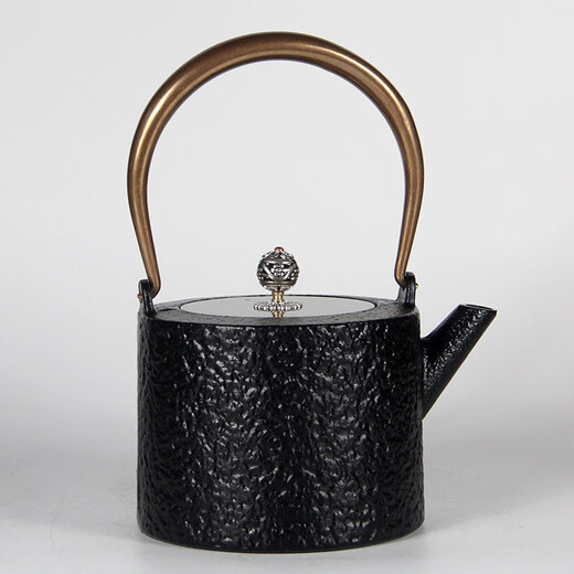 Zhimingdu Ancient Spring Iron Kettle Cast Iron Uncoated Japanese Pig Iron Kettle Kettle Electric Ceramic Stove Furnace Tea Maker Tea Kettle Ancient Style Ancient Spring Iron Kettle 1200ml