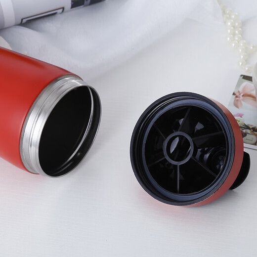 Red Tiepu 304 stainless steel protein powder shake cup sports fitness water cup with scale multi-function natural color 750ml