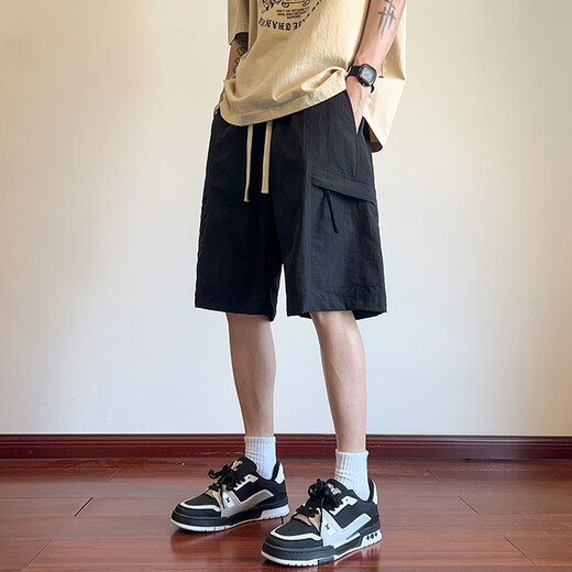 Shannu (shannu) seda seda seda stil swewren de verano Sports Cool Couric Retrase Pantalones de baloncesto masculino Pantalones de cinco puntos DK701 Green L