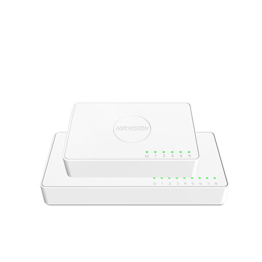 Hikvision (HIKVISION) 5-port 8-port 16-port 24-port iron shell 100M Gigabit switch non-network management transmission monitor security equipment network splitter hub converter network cable splitter DS-XS08D (8-port 100M plastic case)