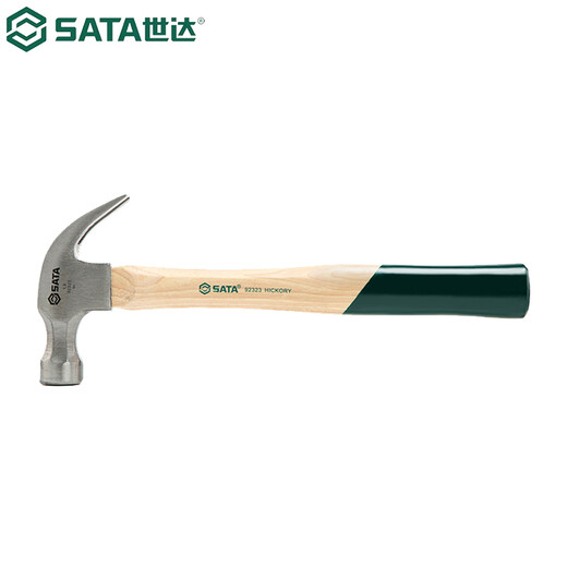 SATA wooden handle claw hammer, claw conjoined hammer, household hammer 92323 (wooden handle claw hammer 1 pound)