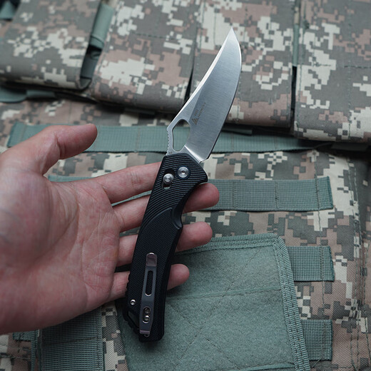 Zhenyuanxing Sanblade Wood 9201 Klappmesser Außenmesser Schwarz G10 Griff 10cr15comov Stahl tragbares Messer 9202 Schwarz G10